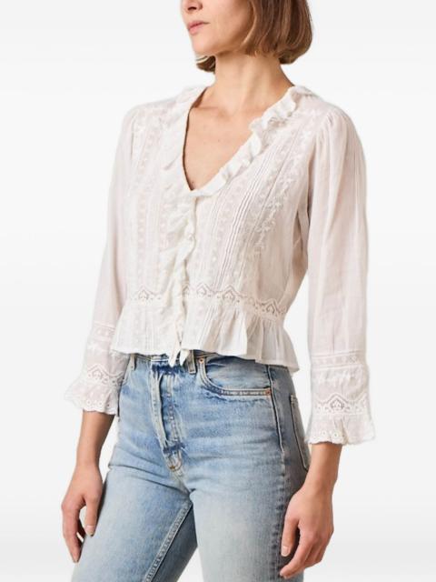 DÔEN Eldoris ruffled lace top