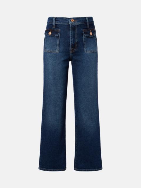 7 For All Mankind Stovepipe cropped straight jeans