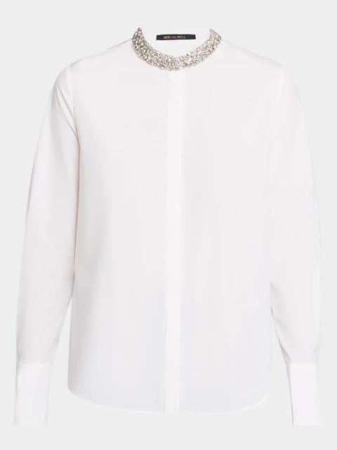KOBI HALPERIN Camryn Ruffled Cotton-Blend Blouse