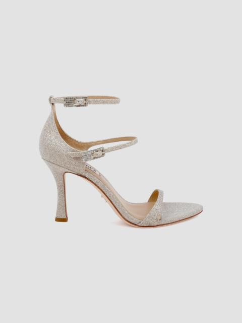 BADGLEY MISCHKA Women's Valencia 85MM Glitter Sandals - Gold Glitter