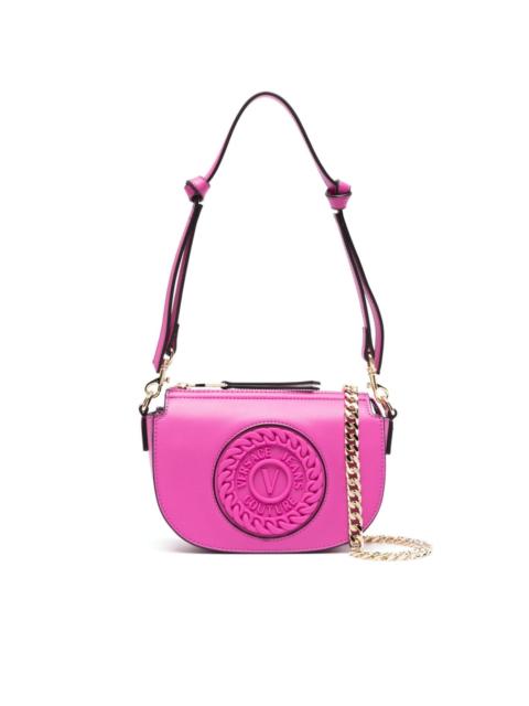 VERSACE JEANS COUTURE logo-embossed chain-link shoulder bag