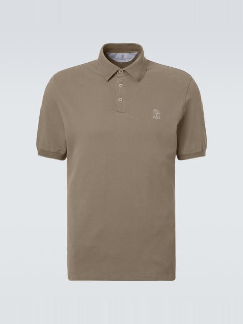 Brunello Cucinelli Logo cotton piqué polo shirt