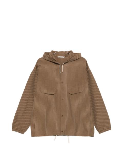 A KIND OF GUISE stripe-pattern hooded shirt jacket