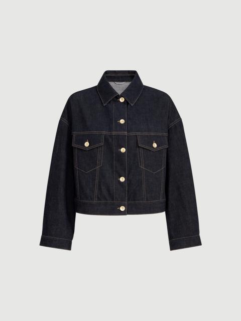 Brunello Cucinelli No-fade denim outerwear jacket with monili