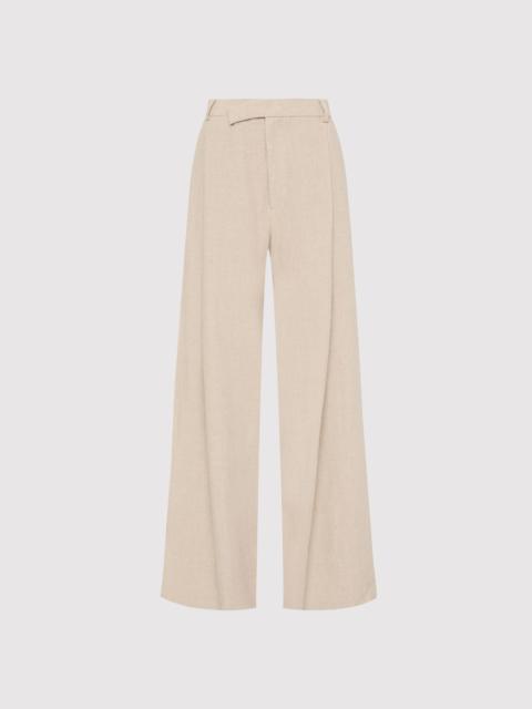 ST. AGNI Linen Overlap Waist Trousers - Natural