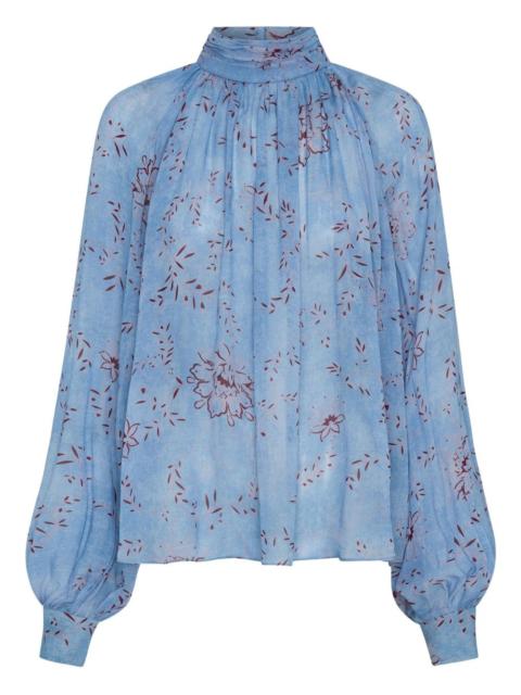 NICHOLAS Solene floral-print high-neck top