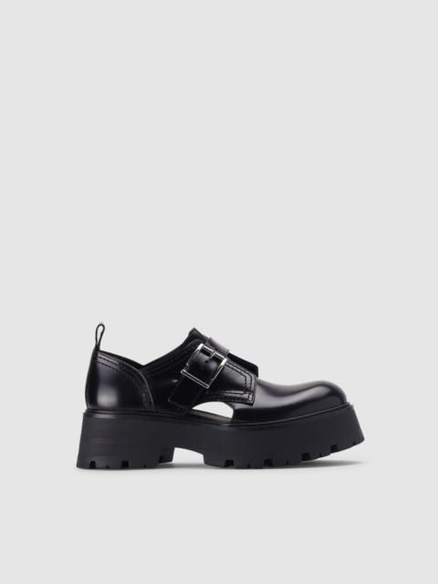 Alexander McQueen Alexander McQueen Women's Buckle Punk Loafer Black Flats