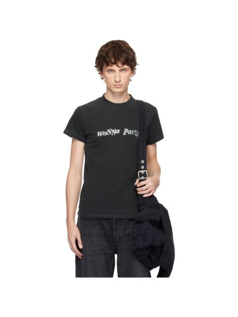 ERL Black 'Wanna Party' T-shirt
