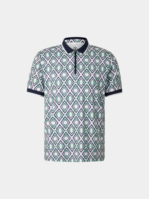 BOGNER Valentin functional short-sleeved top in Navy blue/green/white