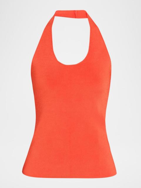 Theory Halter Compact Knit Tank Top