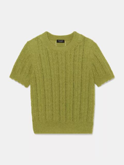 kate spade Pointelle Short Sleeve Sweater