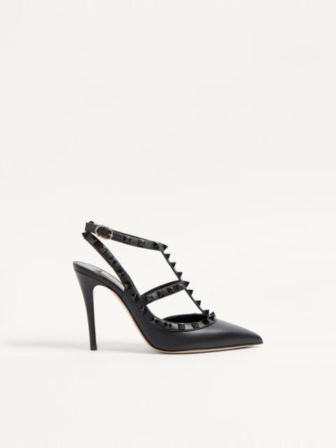 Valentino ROCKSTUD ANKLE STRAP PUMP WITH TONAL STUDS 100 MM