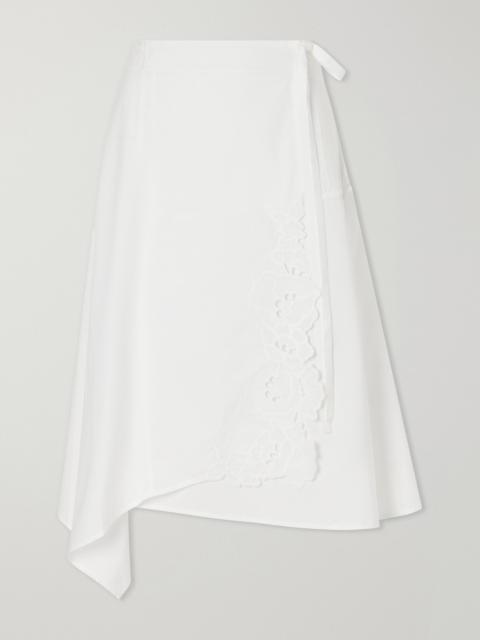 SIR. Klara Broderie Anglaise Cotton Midi Skirt