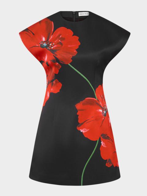 REBECCA VALLANCE Chaya Floral-Print Mini Dress