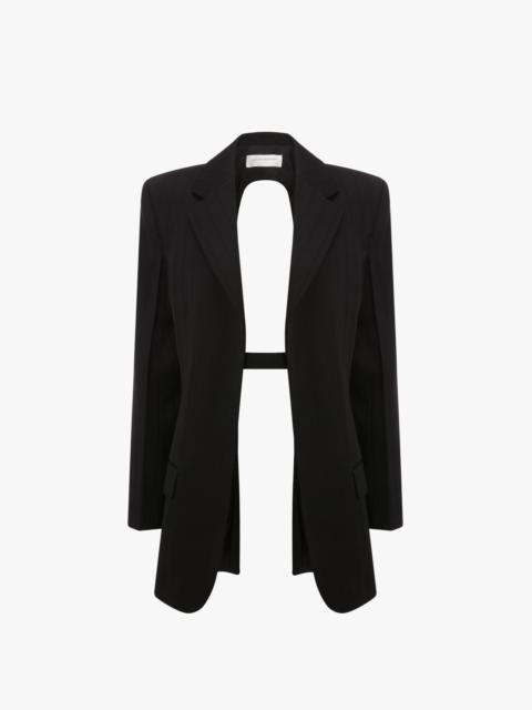 Victoria Beckham Backless Tux Jacket In Black
