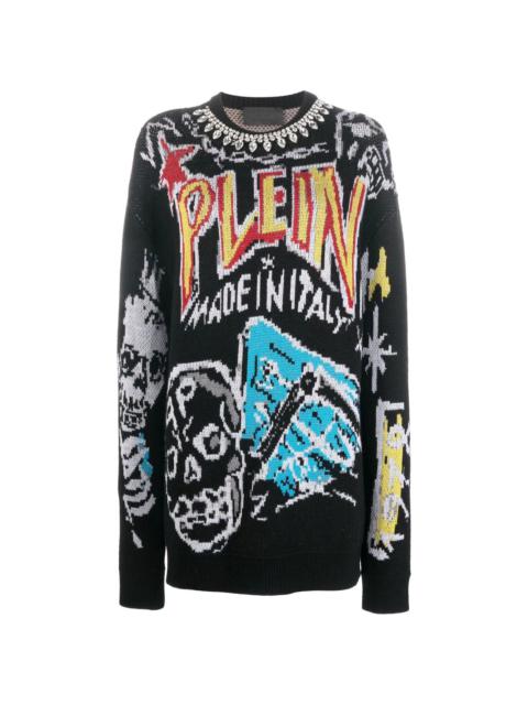 PHILIPP PLEIN grafitti-print sweatshirt