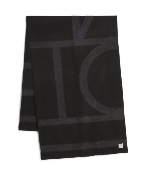 TOTEME Women's Wool-Blend Twill Scarf - Black