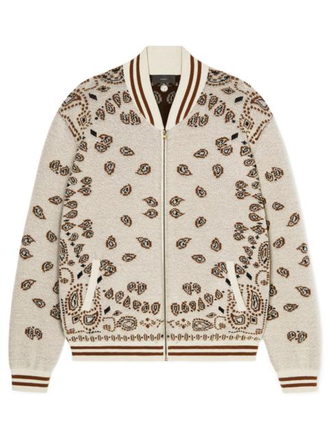 Alanui Bandana Piquet Jacquard Bomber Jacket