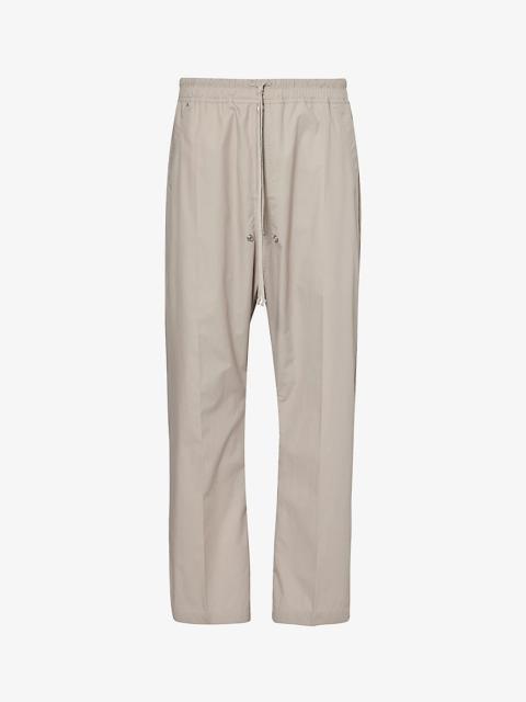 Bela dropped-crotch straight-leg cotton trousers