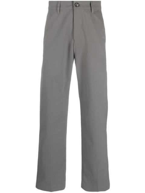 straight-leg cotton trousers