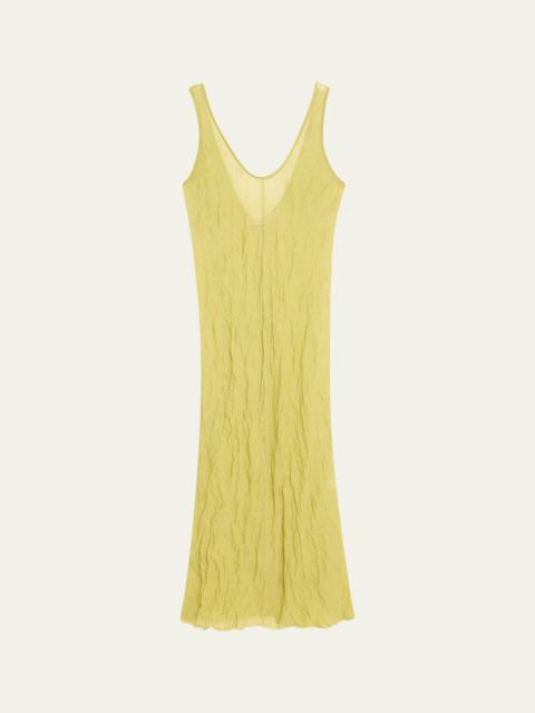 ZANKOV Metallic Knit Sleeveless Backless Maxi Dress