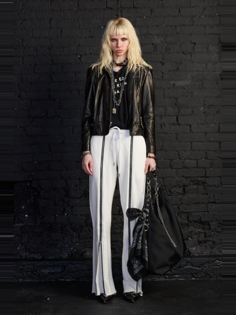 R13 ZIPPERED WIDE LEG SWEATPANT