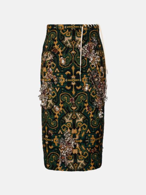 Dries Van Noten Embellished pencil skirt