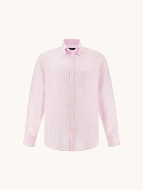 Paul & Shark SOFFIO LINEN SHIRT WITH STRIPED PATTERN