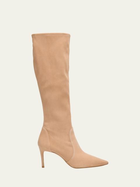 Stuart Weitzman Stuart Power Suede Stiletto Knee Boots