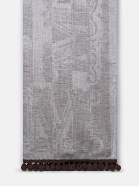 Max Mara BROWN SILK BLEND STOLE