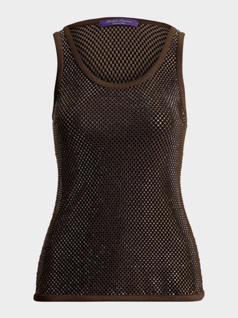 Ralph Lauren Embellished Mesh Tank Top