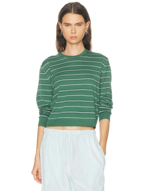 LESET James Stripe Classic Crewneck Top