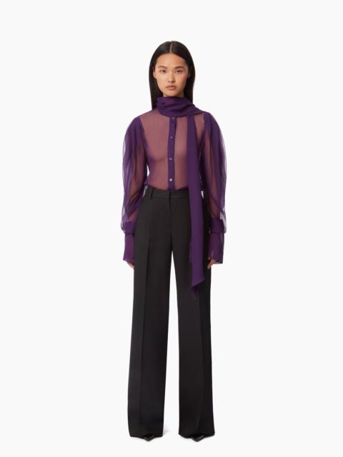 NINA RICCI WOOL GABARDINE STRAIGHT PANTS