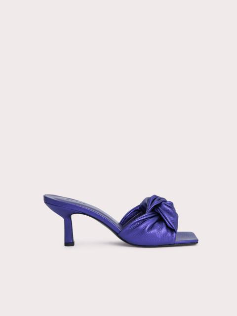 BY FAR Lana Ultraviolet Metallic Grain Leather