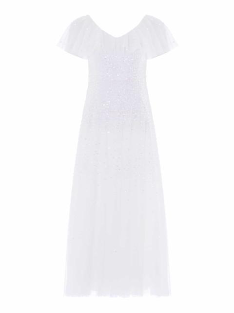 Needle & Thread Sunrise Sequin V-Neck Ankle Gown