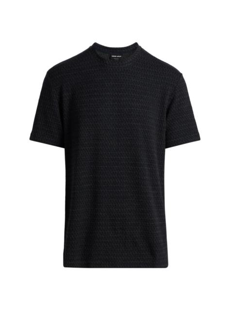 GIORGIO ARMANI Men's Geo Pattern Jersey T-Shirt - Night Fancy