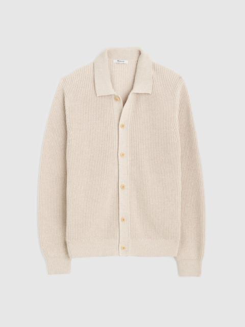 Madewell Textured-Stitch Collared Cardigan
