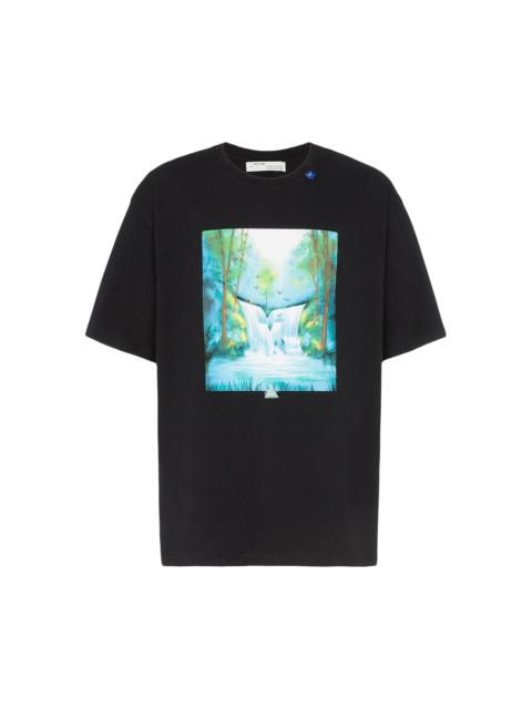 Off-White Waterfall Short Sleeve Over Tee 'Black / Multicolor'