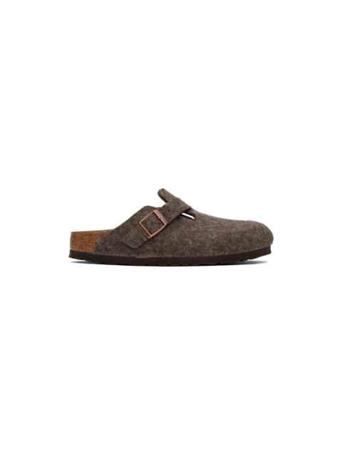 BIRKENSTOCK Brown Boston Clogs