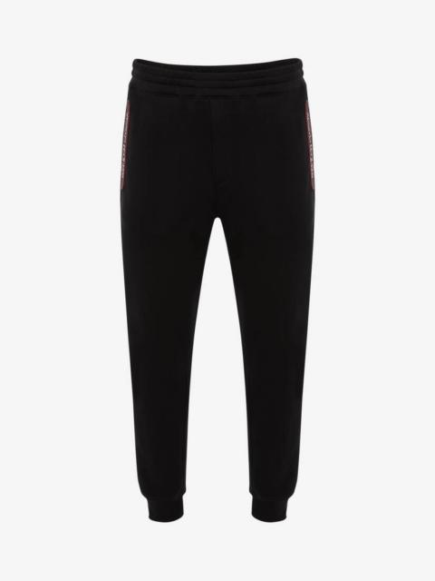 Alexander McQueen Selvedge Logo Tape Detail Joggers in Black