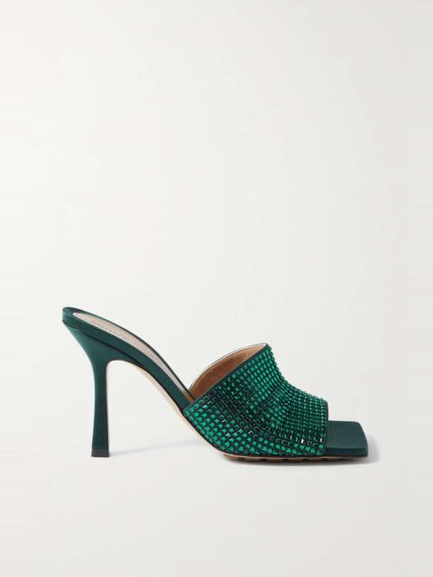 Bottega Veneta Crystal-embellished satin mules