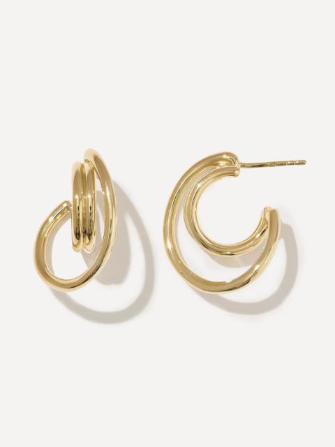 Otiumberg 14ct Gold-Plated Vermeil Silver Sonder Hoop Earrings