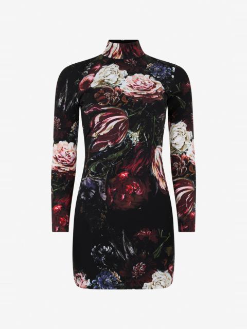 Roberto Cavalli Fiammingo Flowers Print Mini Dress