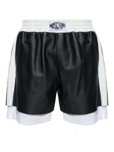 Moschino leather shorts