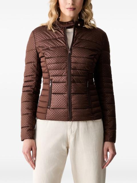 GUESS USA quilted logo-patch jacket