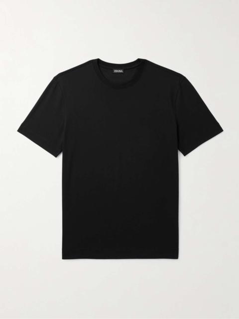 ZEGNA Slim-Fit Logo-Embroidered Cotton-Jersey T-Shirt