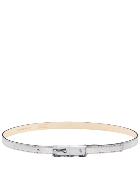 Longchamp Roseau Essential Ladies' belt Silver - Leather
