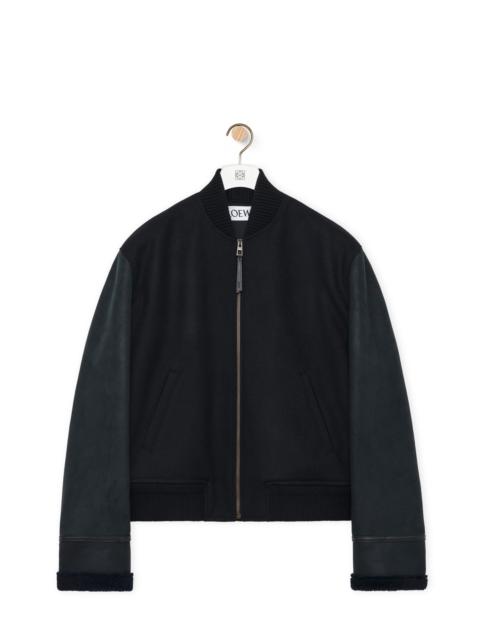 Loewe Bomber jacket in wool & shearling
