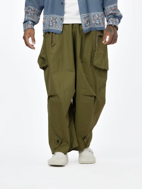 COMBINED GABERGINE AOZAI CARGO PANTS (KHAKI)