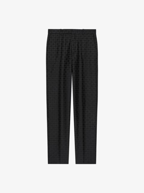Givenchy SLIM FIT TAILORED PANTS IN MONOGRAM 72 JACQUARD